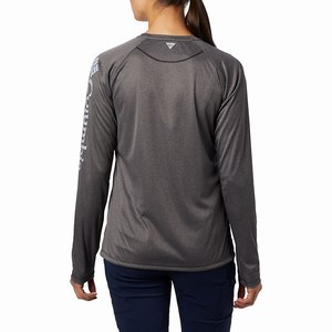 Columbia PFG Tidal Tee™ Heather Långärmad Tröja Dam Svarta/Grå (PQZGO0284)